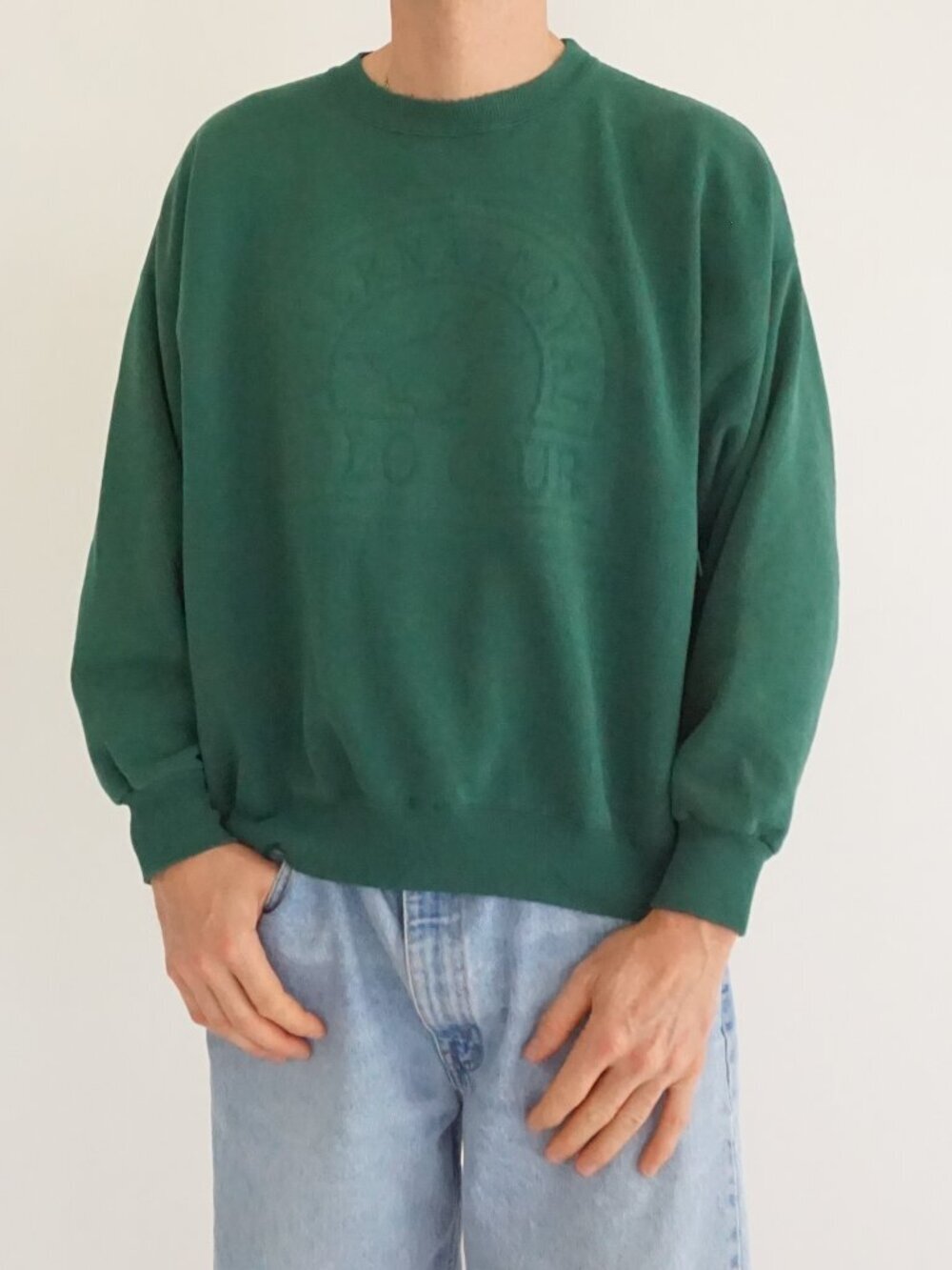 Vintage International Polo Club Dark Forest Green Tonal Collegiate Seal Logo XL